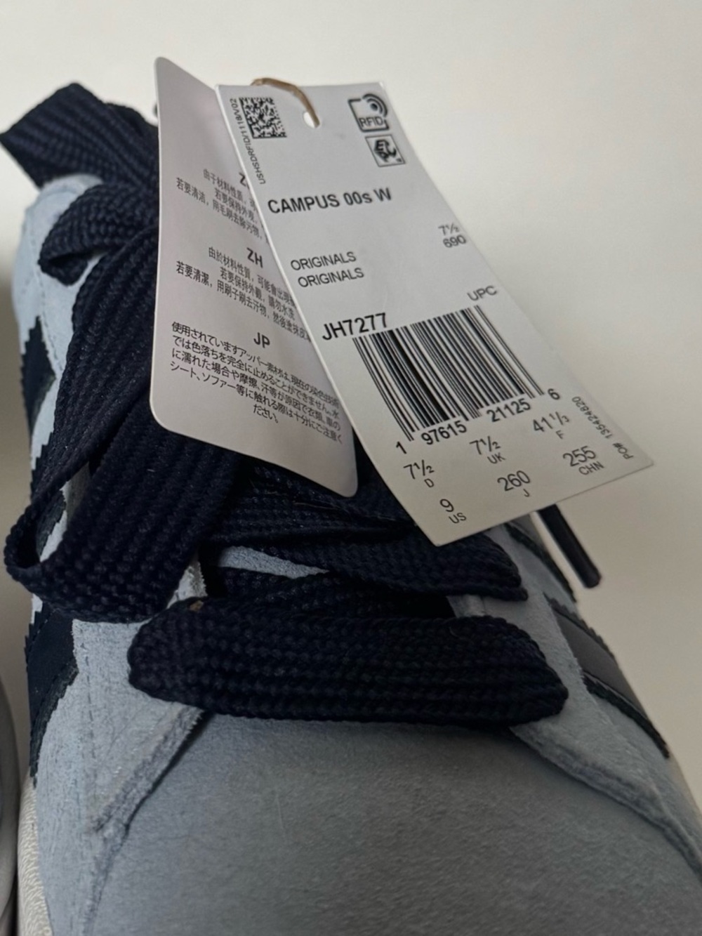 Adidas Campus 00s Women’s Size 9 Light Blue Navy Suede Sneakers NWT - Picture 5 of 7